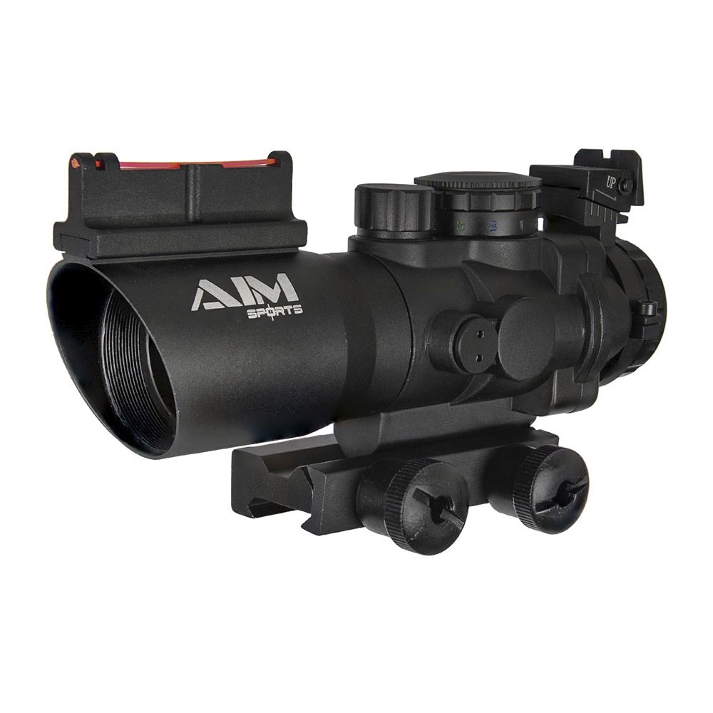 4x32 Tri Illuminated Scope W/Fiber Optic Sight 3/4 Circle Plx Reticle