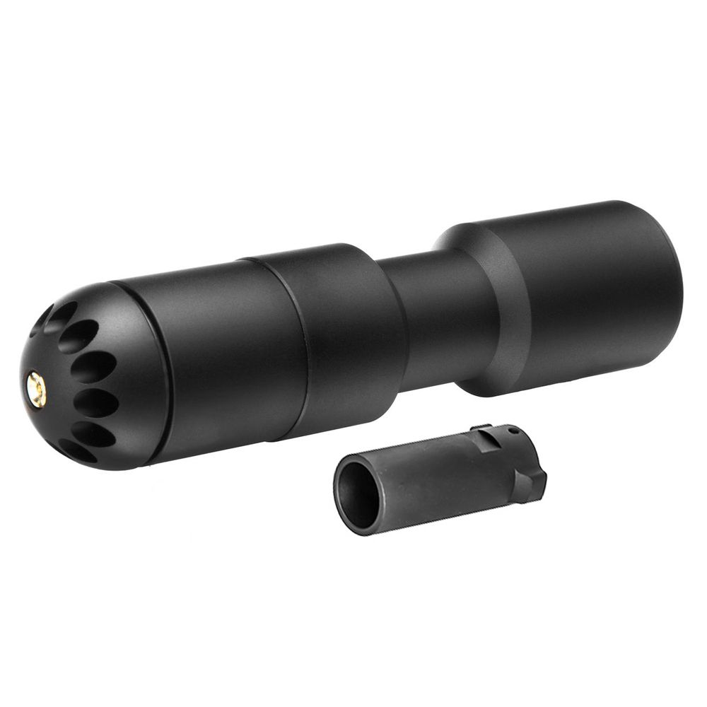 Upgrade your airsoft arsenal with the ASG RG108 Airsoft Grenade. Crafted from full metal and powered by green gas, this grenade packs a punch with its 108-round capacity. The quick-detach system ensures swift setup and dismantling.