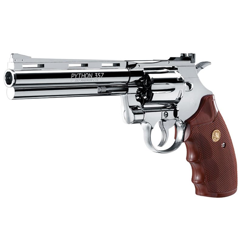 Colt Python 357 CO2 Steel BB Revolver - Chrome | Replicaairguns.ca