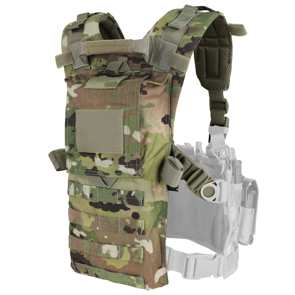 Explore the Condor Hydro Harness designed for Condor MCR4, MCR5, MCR6, and MCR7. It features a built-in hydration carrier with webbing for additional attachments. Built with contoured shoulder straps, D-rings, and more for comfort and support.