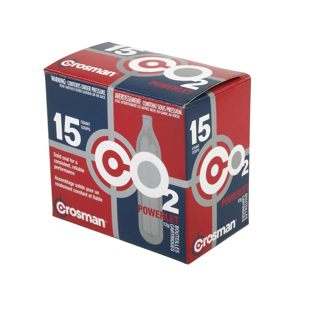 Crossman Powerlet 12 Gram CO2 Cartridges 15 Count