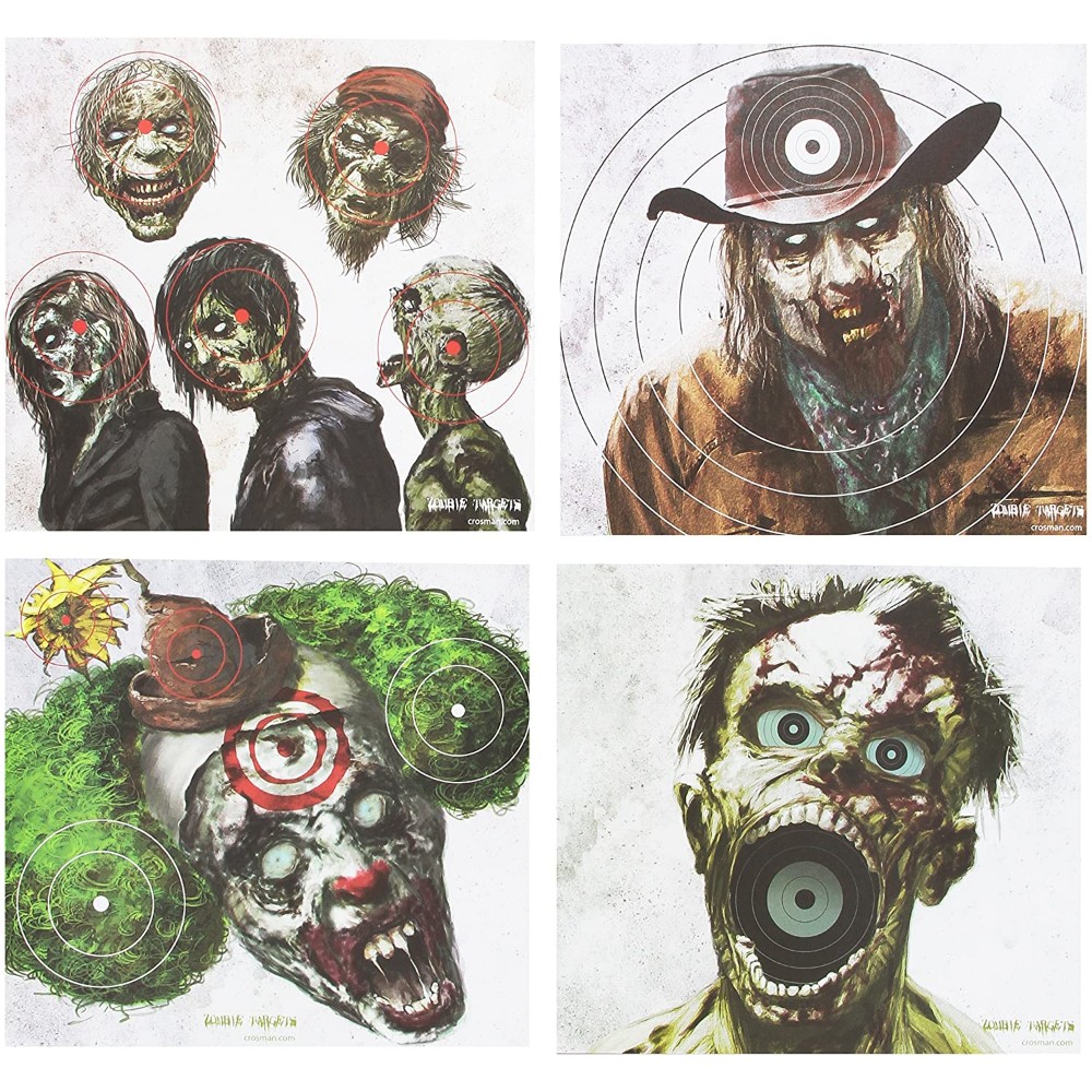 Enhance your shooting skills with our Zombie Targets Pack featuring 20 paper targets with unique undead designs. Ideal for practice and fun.