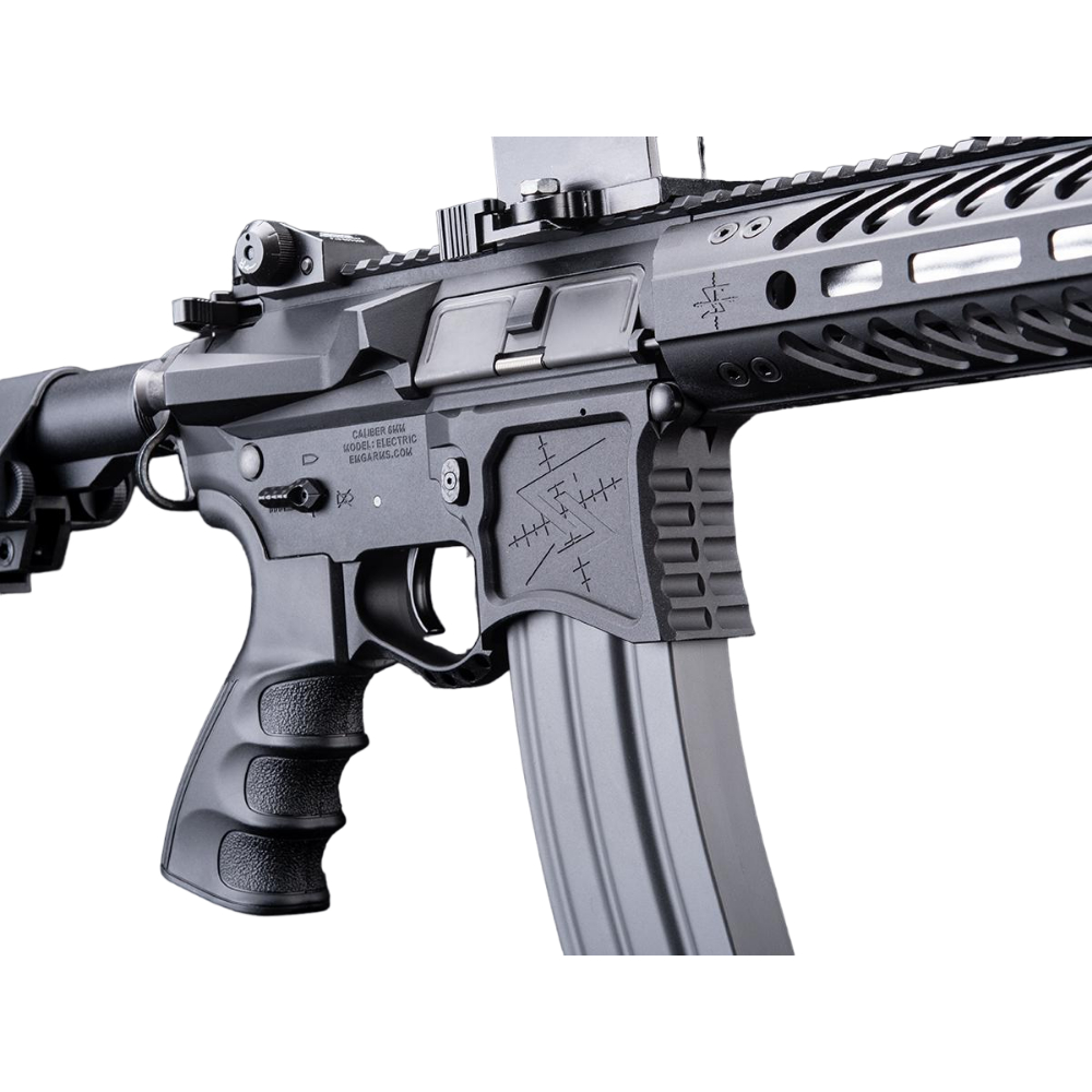 Explore the power and precision of EMG Seekins Precision SP223 Airsoft Rifle. Custom-tuned G2 gearbox, CNC-machined aluminum components, and ambidextrous features. Buy now for the best prices in Canada at ReplicaAirguns.ca.