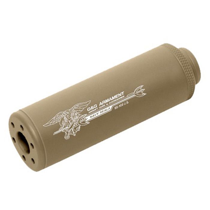 G&G SS-100 CW Desert Tan Sound Suppressor - 14mm