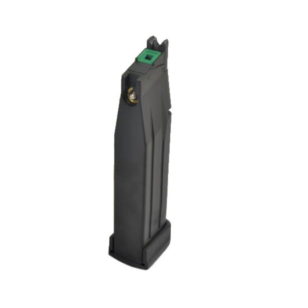 Keep the action going with the G&G GPM1911 GBB Pistol Magazine. With a 30-round capacity, this magazine is made of durable alloy and polymer construction. Ideal for quick reloads. Available at ReplicaAirguns.ca.