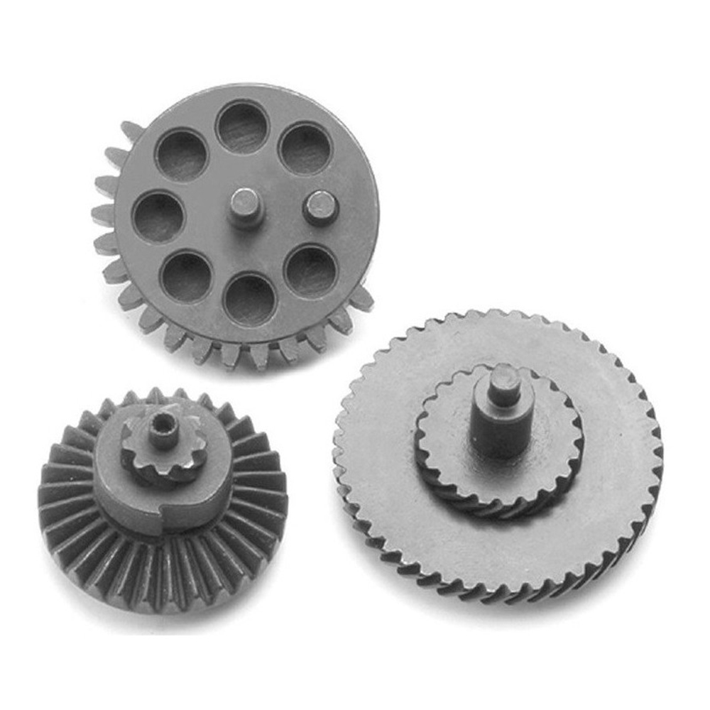 Upgrade your AEG's torque with the G&G Hyper-Torque AEG Helical Gear Set. 100% CNC machined for high-quality performance. Minimize friction and maximize energy efficiency. Available at ReplicaAirguns.ca.