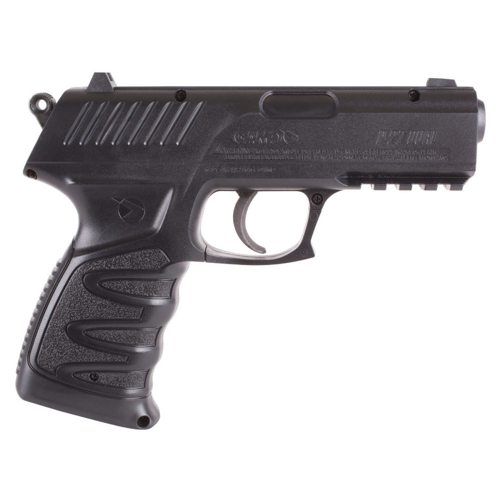 Explore the Gamo P-27 CO2 Air Pistol – a versatile, semiautomatic handgun for plinking. Reversible 16rd magazine, rifled barrel. Buy now at ReplicaAirguns.ca.