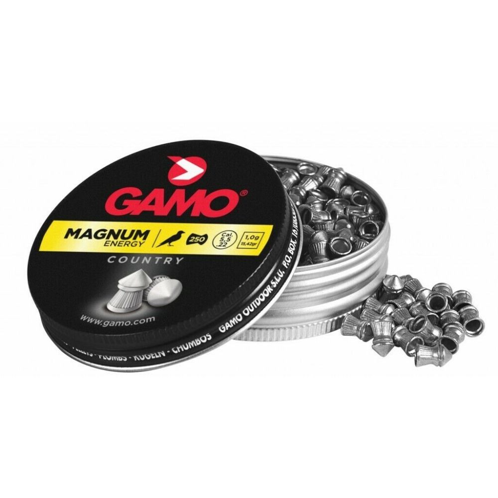 Enhance precision with Gamo Magnum Pellets. This .22 caliber pack features 250 pointed-tip pellets, 15.43 grains each, ensuring superior penetration and accuracy. Get them at ReplicaAirguns.ca.