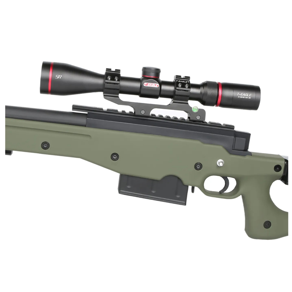 Enhance your shooting precision with the T-eagle Tactical SR 3-9x40AOIR Rifle Scope. Featuring an aircraft-grade aluminum build, cross reticle, and red/green illumination. Available at ReplicaAirguns.ca.