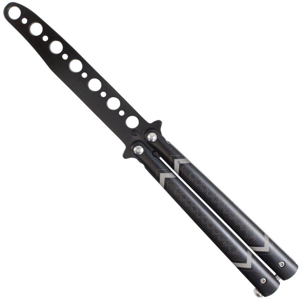 Safely practice butterfly flip tricks with our Gear Stock Butterfly Knife Trainer. Full-metal construction for realistic weight and feel. Blunted edge for injury-free training.