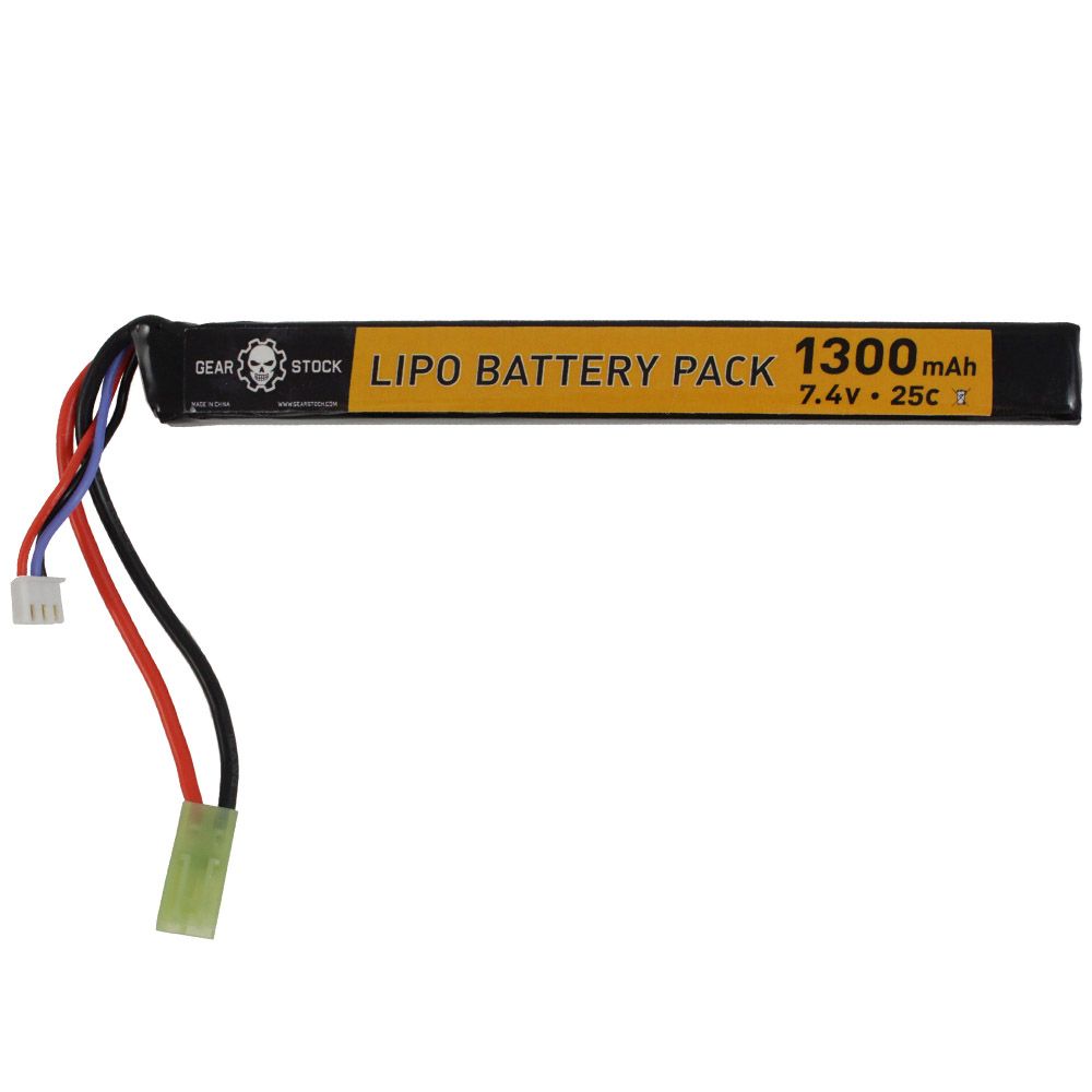 7.4V 1300mAh 25C LiPo AEG Stick Battery