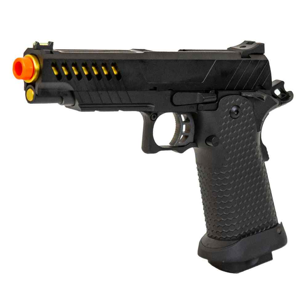 Upgrade your airsoft game with the Full Metal 1911 Airsoft Pistol. Matte tan finish, combat-style sights, ambidextrous safety, and 20mm accessory rail. Compatible with Tokyo Marui and WE-Tech. Get it at ReplicaAirguns.ca for precision and style.