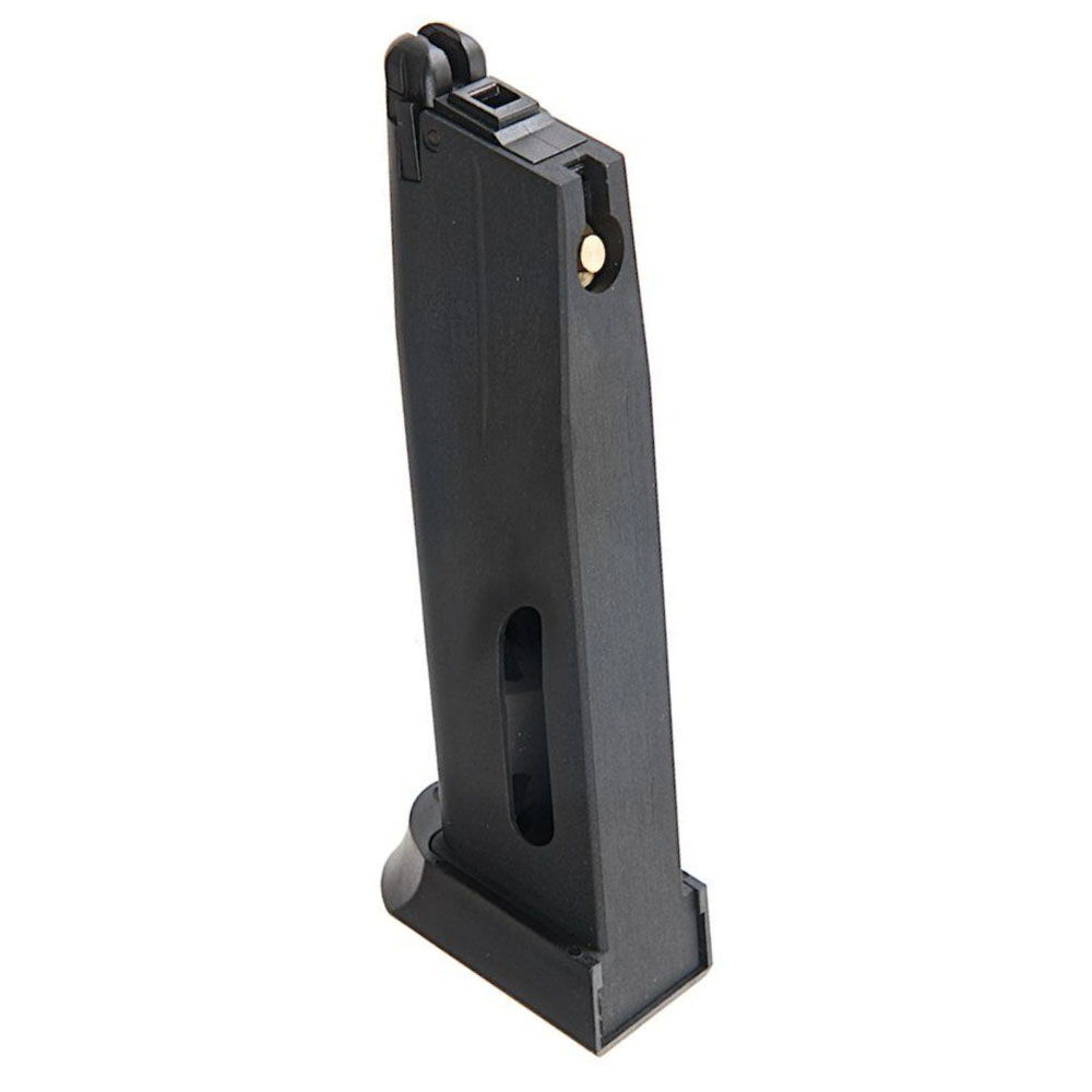 Enhance your CZ75 SP-01 Shadow Blowback pistol with this licensed 25-round magazine. Durable metal alloy construction and factory compatible. Available at ReplicaAirguns.ca.