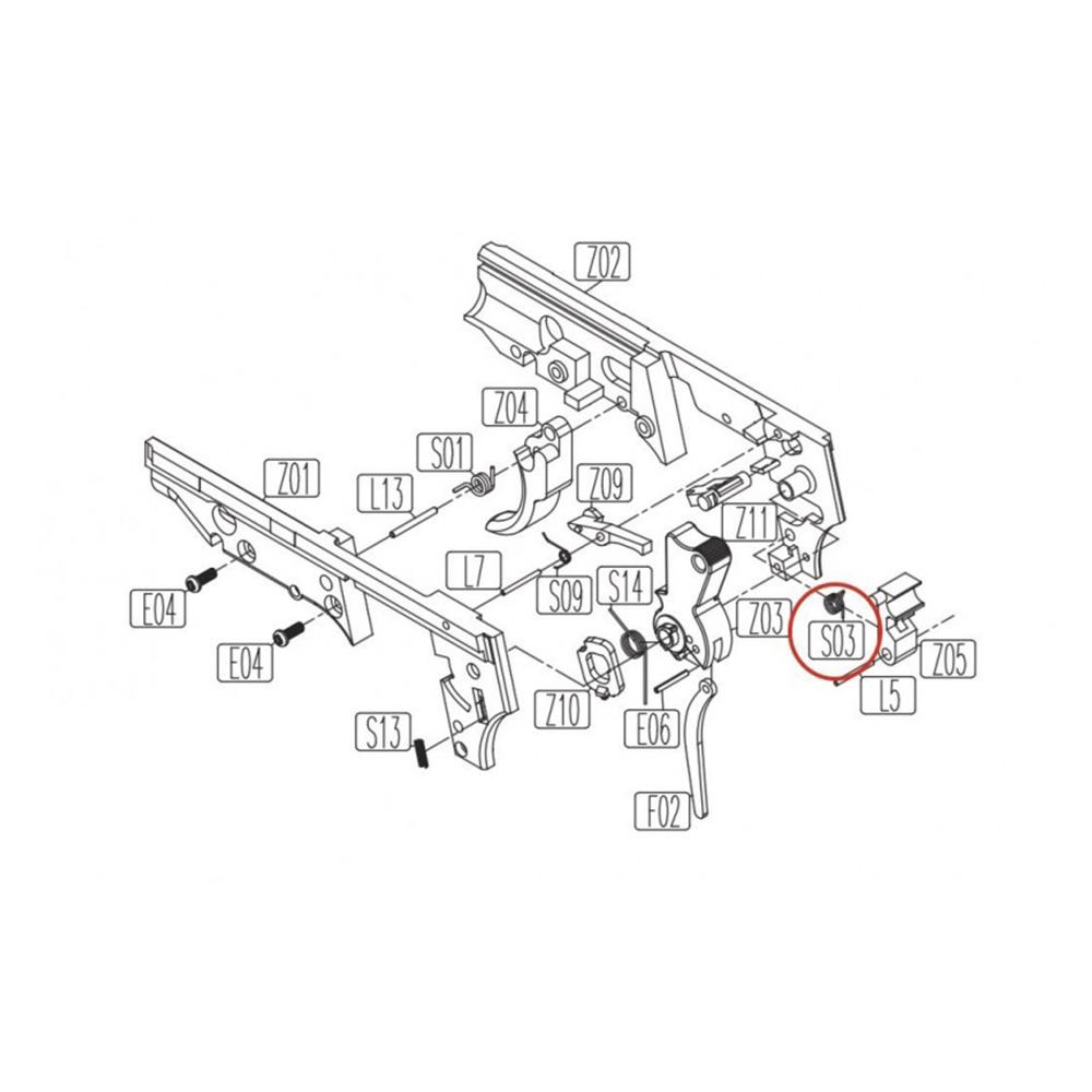 Kwc Hammer Catch Spring For PT92 F15/M25/KG15