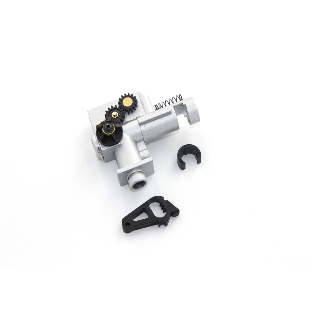 Modify M16/M4 AEG Hop-up Chamber - Gear-driven adjustment for precision. Interchangeable hop-up arms for versatility. Upgrade your airsoft rifle's performance.