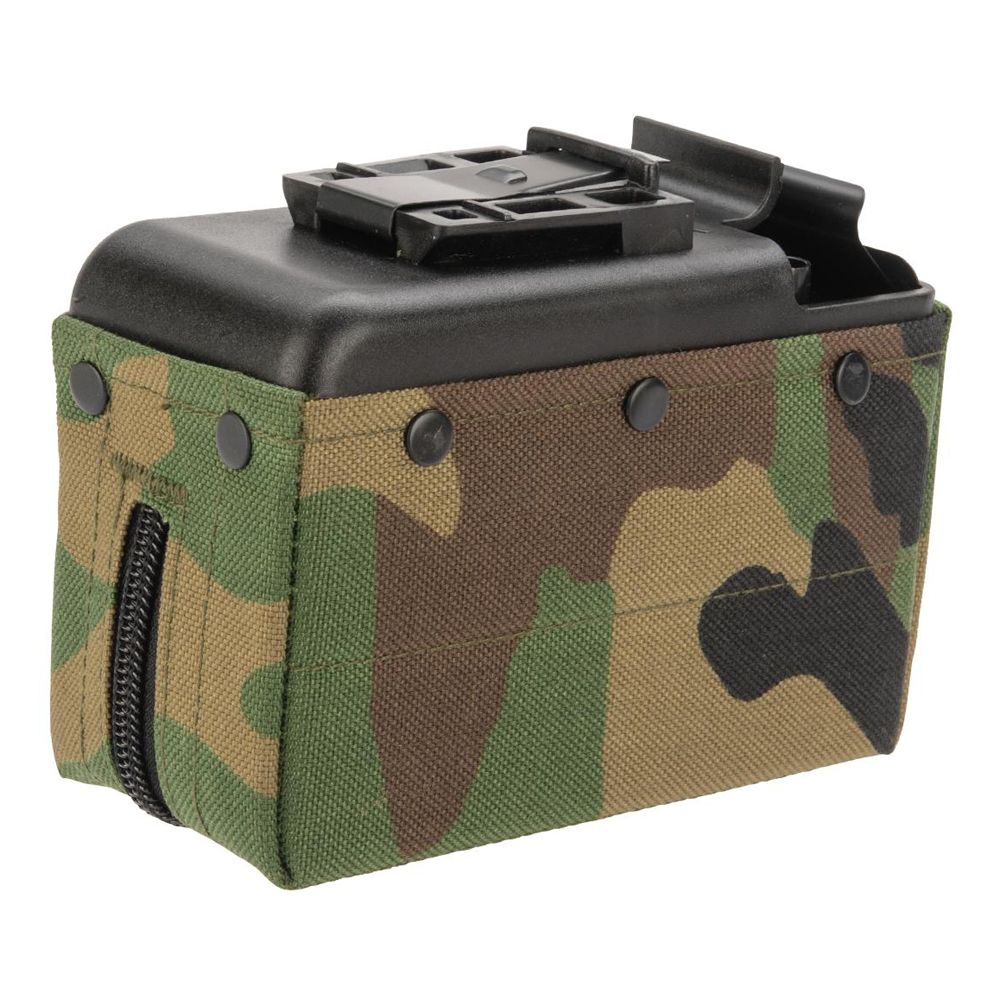 Enhance your A&K M249 AEG with the Compact Box Magazine. Boasting 1500 rounds and a camo fabric cover, this magazine offers an authentic and aggressive appearance. Compatible with A&K, Classic Army, and similar M249s, it reduces reloads on the field