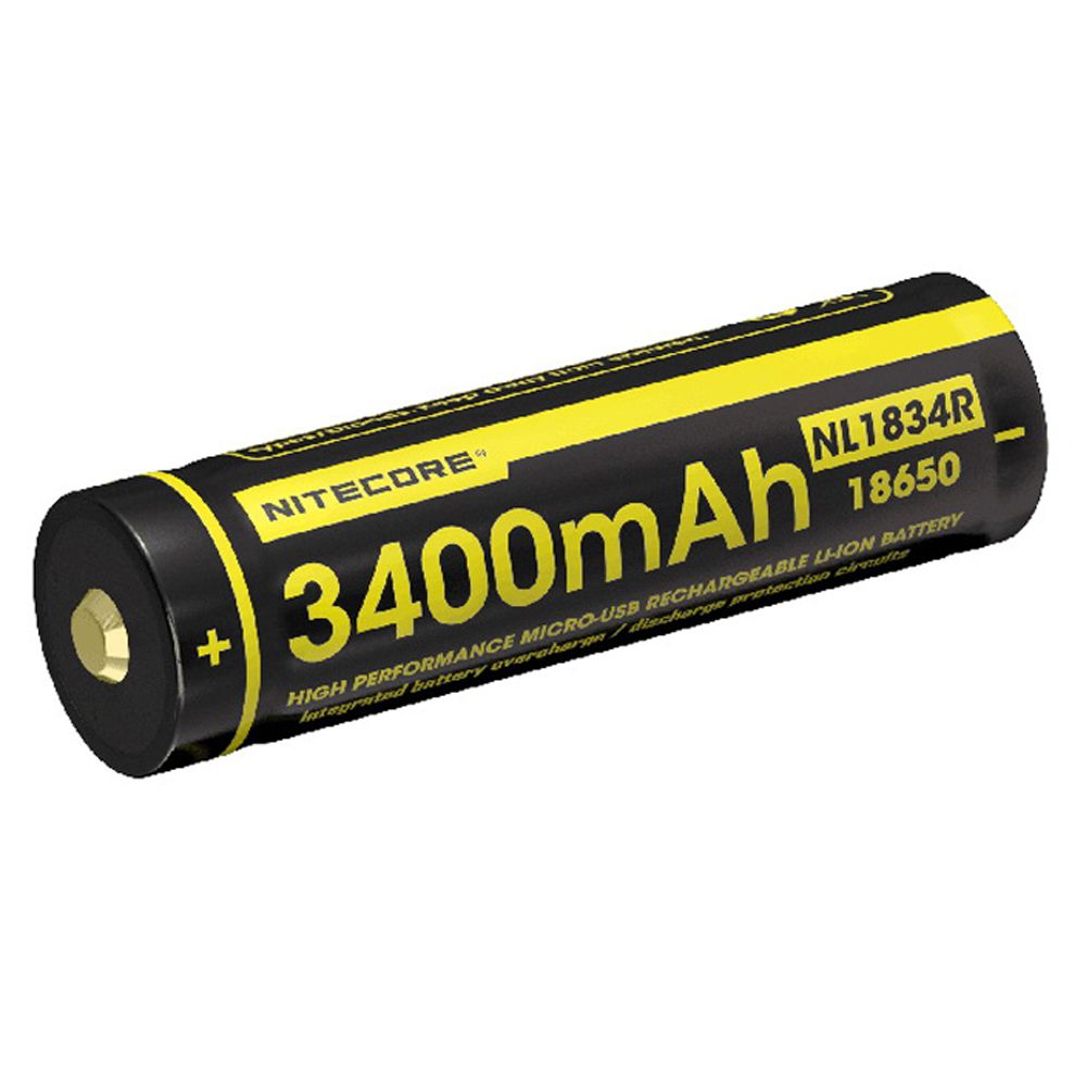 Nitecore 18650 Micro-USB Rechargeable 3400mAh Li-Ion Battery
