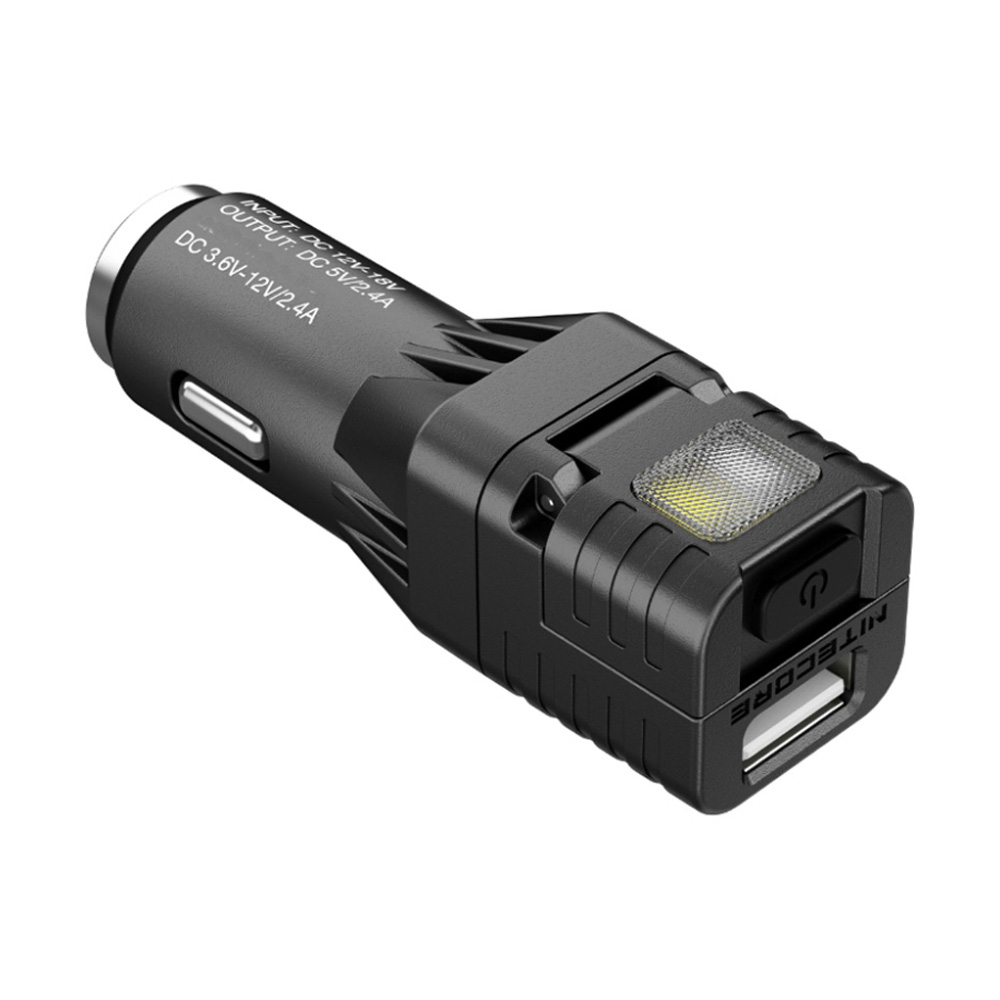 Explore the Nitecore VCL10 All-in-One Vehicle Gadget - Adjusts output for Android & iOS devices, with multiple safeguards for safe charging. 240mAh rechargeable battery, 25 lumens, and 3-hour runtime. Available at ReplicaAirguns.ca.