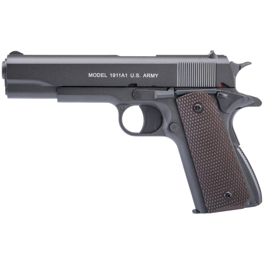 Discover the precision of the Auto Ordnance M1911A1 CO2 Pistol. Fully licensed replica with a unique 2x6rd magazine drum system. Available at ReplicaAirguns.ca.