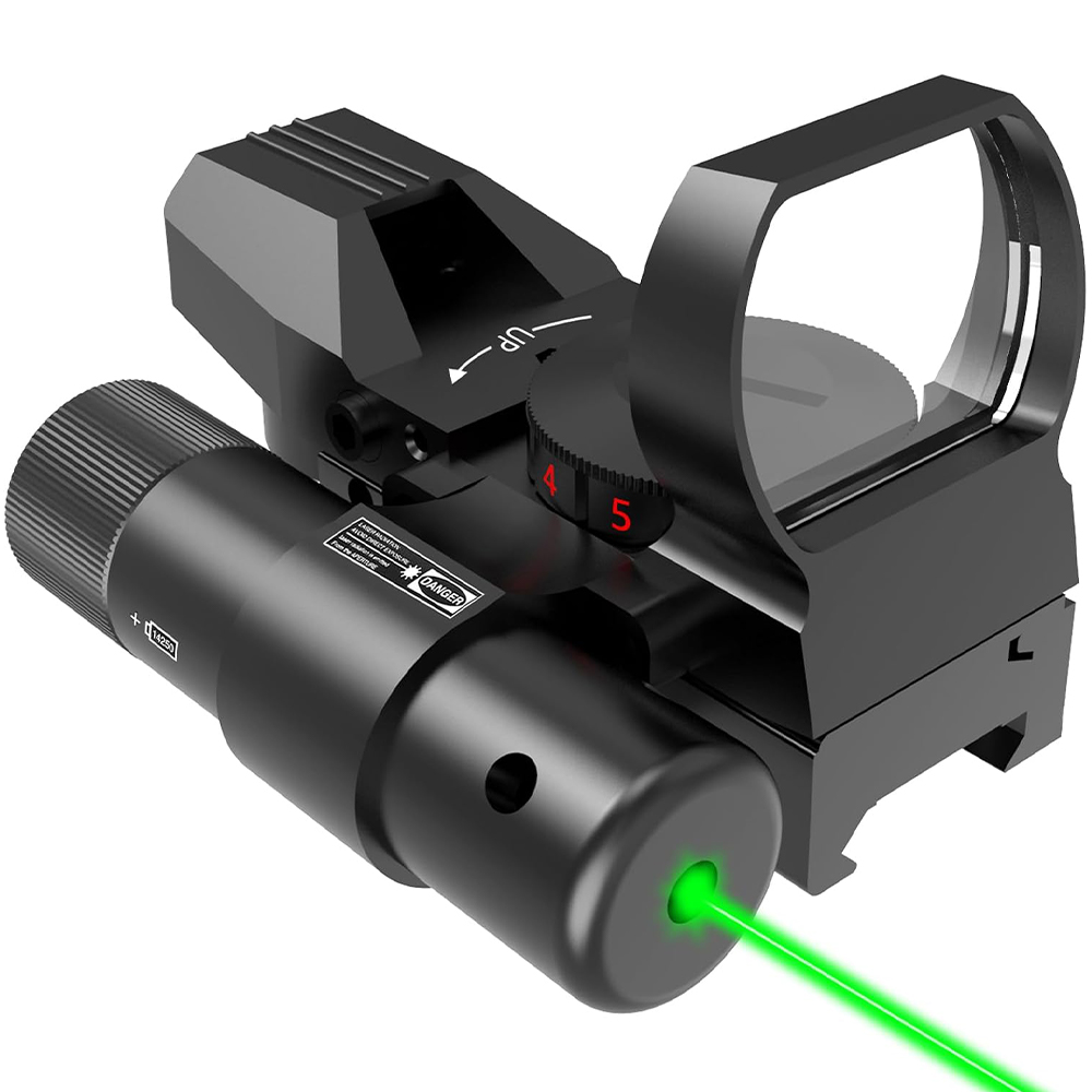 1X 22mm Red & Green Dot Sight with Green Laser