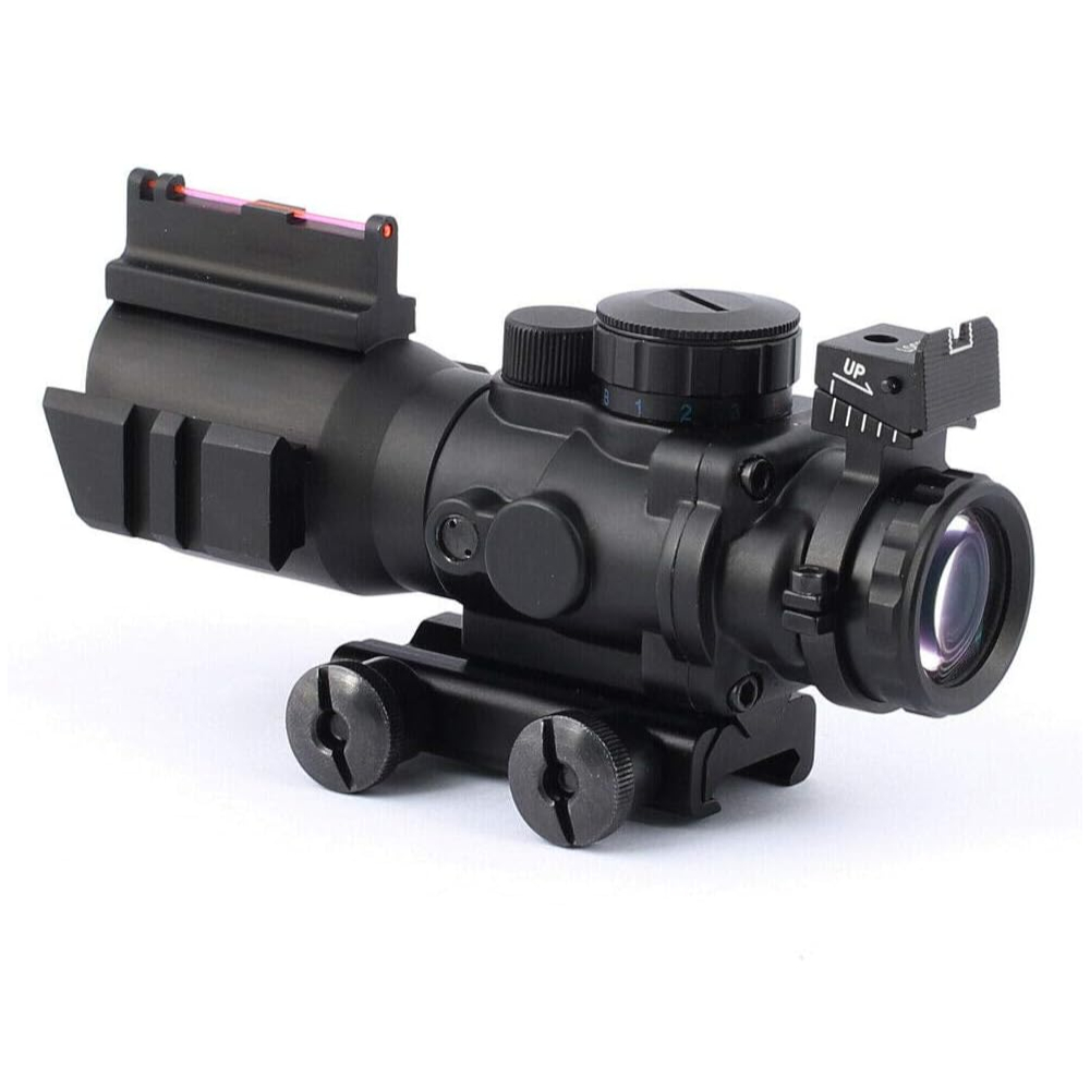 4X Glass Reticle Scope with Green Coating - 32mm