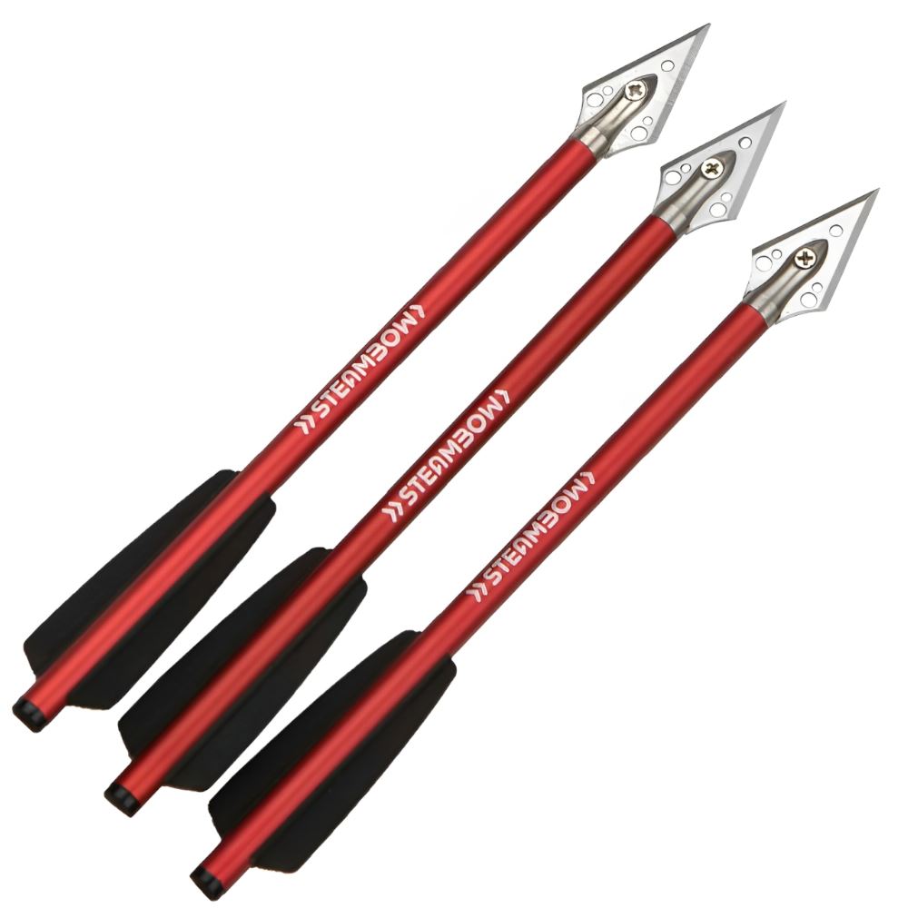 Steambow AR-6 Stinger Red Hunting Arrows - 3pcs | ReplicaAirguns.ca