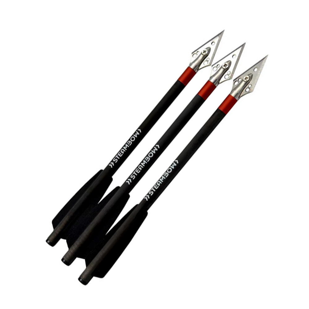 Steambow AR Series Carbon Hunting Arrows - 3pcs