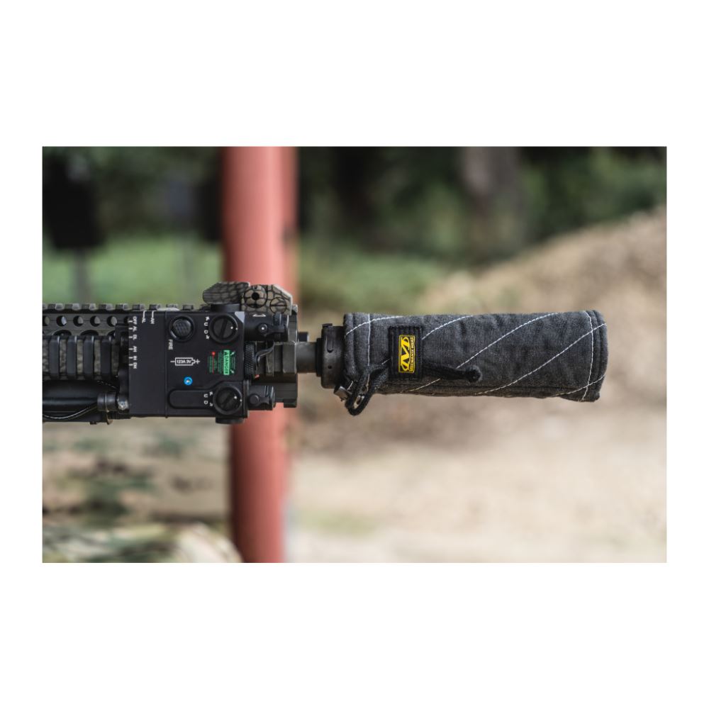 Protect your rifle from extreme heat with our 6" Suppressor Cover. CarbonX fabric ensures durability. Ideal for 1.5" OD round suppressors. Available at ReplicaAirguns.ca.