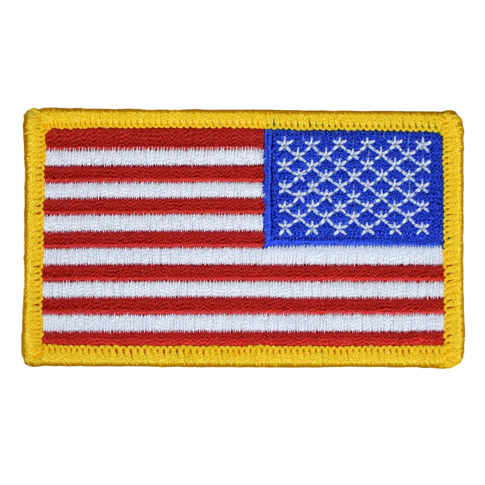 Reverse U.S. Flag Iron-On Embroidered Patch