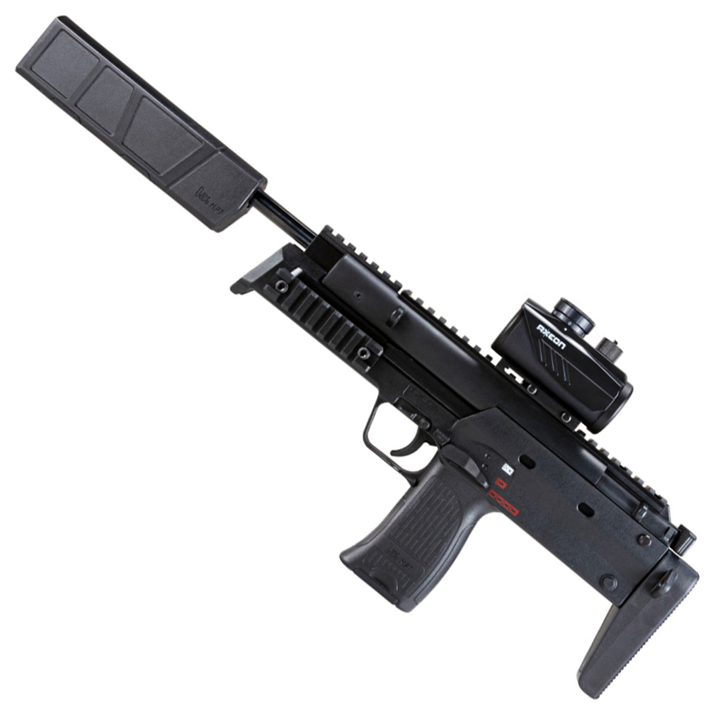 Authentic Umarex HK MP7 .177 Pellet Gun, accurate and licensed replica. Comes with Red Dot Sight. Buy now at ReplicaAirguns.ca!
