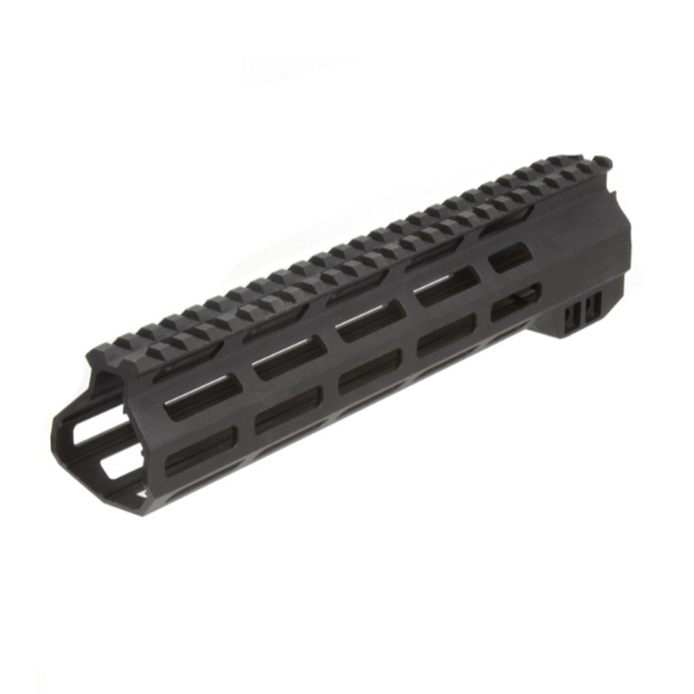 Enhance your AR-15/M4 with the Aim Sports 10" M-LOK Rail. Black anodized aluminum with seven rows of M-LOK mounting surface. Designed for compatibility with Magpul M-LOK accessories for superior fit and performance.
