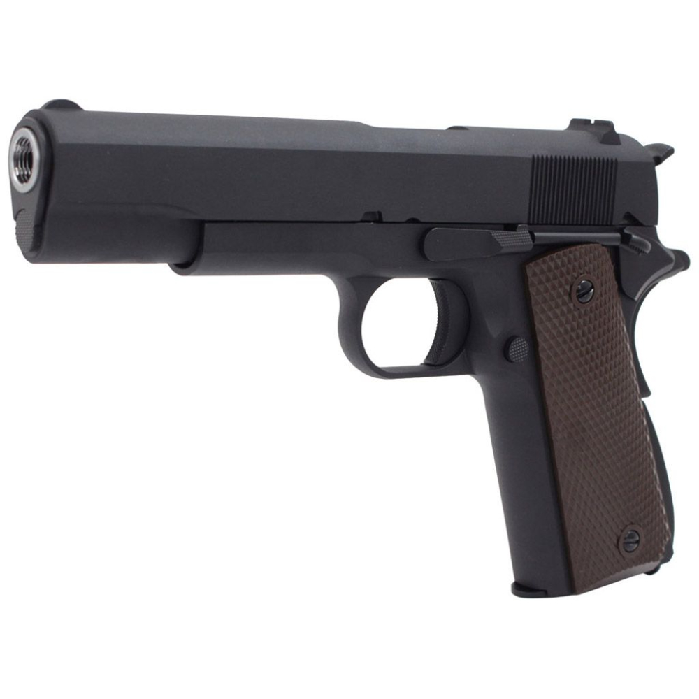Explore the authentic WE M1911 R Version Airsoft Pistol. Full metal construction, 16-round capacity, and realistic blowback action. Buy now!