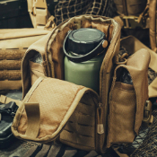 Condor 32 Oz Vacuum Sealed Thermal Bottle - Double-wall insulated, stainless steel. Hot 12 hrs, cold 24 hrs. BPA-free. 32 oz.