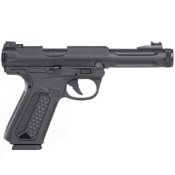Explore the detailed features and design of the Action Army AAP-01 GBB Airsoft Pistol on ReplicaAirguns.ca. Gas blowback, SAO action, 360 FPS, metal and polymer build. Enhance your airsoft collection with this unique and reliable pistol.