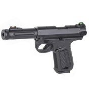 Explore the detailed features and design of the Action Army AAP-01 GBB Airsoft Pistol on ReplicaAirguns.ca. Gas blowback, SAO action, 360 FPS, metal and polymer build. Enhance your airsoft collection with this unique and reliable pistol.