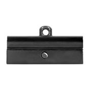 Matte black aluminum alloy Harris bipod adaptor shown mounted on a Picatinny rail, displaying the secure locking mechanism and durable construction