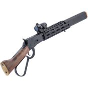Explore the realism of the A&K 1873RS Gas Non-Blowback Airsoft Rifle. Real wood stock, versatile customization, and internal 25rd magazine. Buy now at ReplicaAirguns.ca for authentic airsoft gameplay.