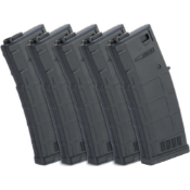 Upgrade your airsoft arsenal with ARES Mid-Cap Magazines. Pack of 5, 100/130rd capacity. High-strength polymer, ruggedized design, and reliable feeding. Opt for realism at ReplicaAirguns.ca.