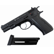 Explore the ASG CZ 75 CO2 Blowback BB Pistol with full metal construction. Semi-auto action, 17-round capacity, and 320fps velocity. Available at ReplicaAirguns.ca.