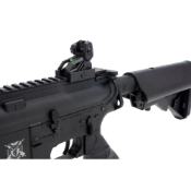 Explore the Barra Black Ops M4 Viper MK5 AEG Airsoft Rifle, a lightweight and affordable option. Semi & Full Auto, 420fps with .12g BBs. Plastic build, adjustable sights, and more. Available at ReplicaAirguns.ca.