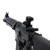 Explore the Barra Black Ops M4 Viper MK5 AEG Airsoft Rifle, a lightweight and affordable option. Semi & Full Auto, 420fps with .12g BBs. Plastic build, adjustable sights, and more. Available at ReplicaAirguns.ca.
