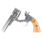 View the Schofield No. 3 CO2 Airsoft Revolver by Barra on ReplicaAirguns.ca. Authentic design, 460 FPS, 6-shot cylinder, and realistic cartridges for realistic airsoft fun.