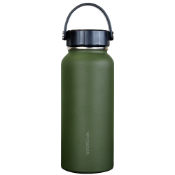 Condor 32 Oz Vacuum Sealed Thermal Bottle - Double-wall insulated, stainless steel. Hot 12 hrs, cold 24 hrs. BPA-free. 32 oz.