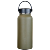 Condor 32 Oz Vacuum Sealed Thermal Bottle - Double-wall insulated, stainless steel. Hot 12 hrs, cold 24 hrs. BPA-free. 32 oz.