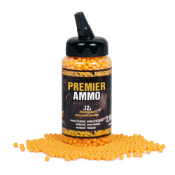 Explore Crosman Premier Ammo Airsoft Plastic BBs in orange color, 6mm caliber with double-polished quality for consistency and accuracy at ReplicaAirguns.ca.