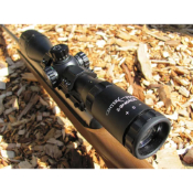 The Benjamin Classic air rifle by Crosman, boasting 495 FPS single-shot power, features a thumbhole hardwood stock, adjustable trigger, and includes a 3-9x40 CenterPoint Illuminated mil-dot reticle scope with adjustable objective.