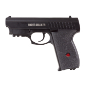 Discover the Crosman Night Stalker CO2 BB Pistol, shooting at 420 FPS with realistic build, blowback action, and integrated laser for accurate targeting at ReplicaAirguns.ca.