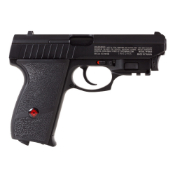 Discover the Crosman Night Stalker CO2 BB Pistol, shooting at 420 FPS with realistic build, blowback action, and integrated laser for accurate targeting at ReplicaAirguns.ca.