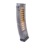 Upgrade your PRK9 Airsoft AEG with this lightweight polymer SMG magazine. Holds 40 rounds, featuring a mid-cap spring-operated design. Durable and stylish in black. Available at ReplicaAirguns.ca.