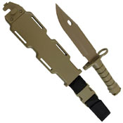 Tan Plastic Bayonet for M16 with Sheath